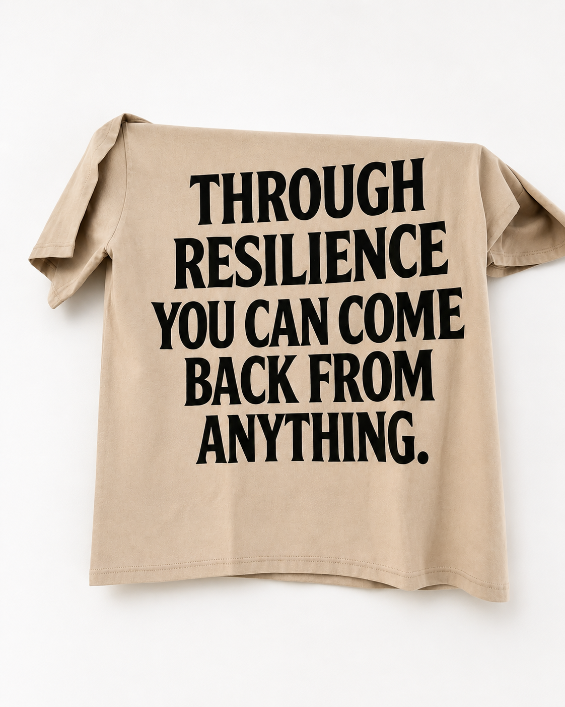 RESILI Beige “Through Resilience” Tee